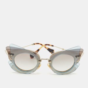 Miu Miu Grey/Brown SMU025 Frame Butterfly Sunglasses