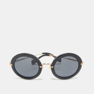 Miu Miu Black SMU13N Frame Round Sunglasses