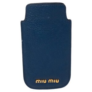 Miu Miu Blue Leather Phone Case