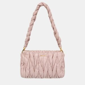 Miu Miu Pink Beige Leather Shoulder Bag