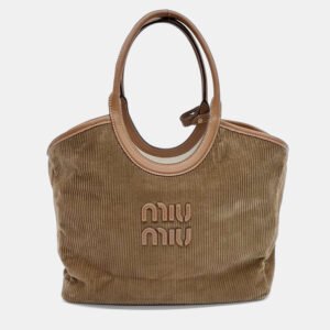 Miu Miu Brown Suede Ivy Bag