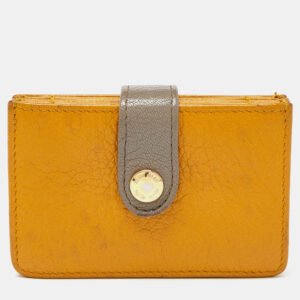 Miu Miu Mustard/Grey Leather Card Case