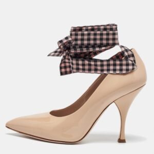 Gianvito Rossi Green Leather Wavy Flat Slides Size 37