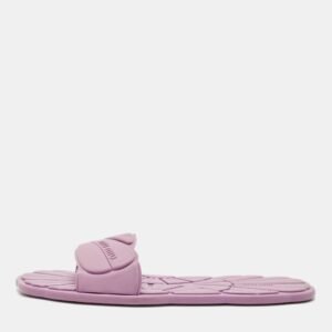 Miu Miu Purple Rubber Flat Slides Size 36