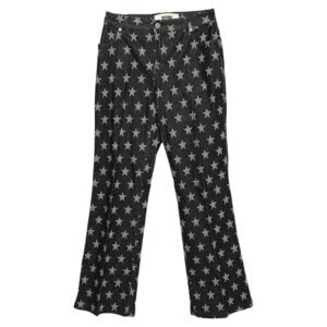 Moschino Jeans Black  Star Print Denim Flared Leg Jeans S