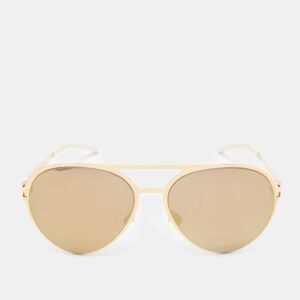 Mykita & Bernhard Willhelm Gold Mirror Patented Aviator Sunglasses
