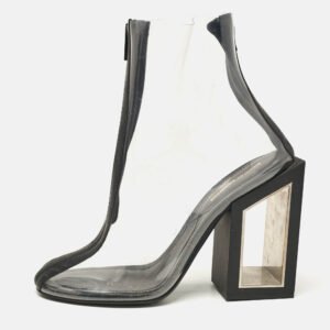 Nicholas Kirkwood Black Rubber and PVC Void Boots Size 39