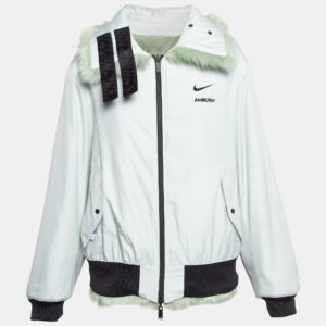 Nike x Ambush Jade Green Faux Fur Reversible Jacket L