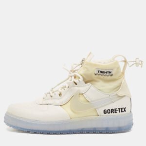 Nike - Air White Leather and Nylon Force 1 Gore Tex High Winter GTX Phantom Sneakers Size 40.5