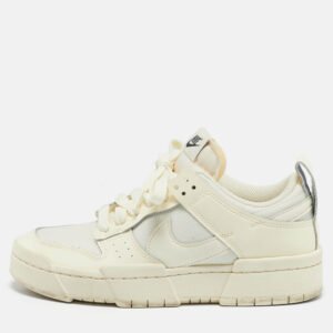 Nike Cream Leather and Mesh Dunk Low Disrupt Coconut Milk Sneakers Size 39