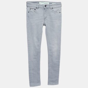 Off-White Grey Denim Skinny Jeans S Waist 26"