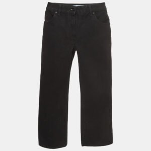 Off-White Black Diagonal Striped Denim High Waist Jeans S Waist 24"