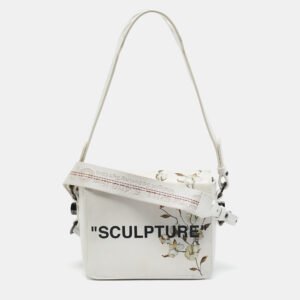 luxury-women-off-white-used-handbags-p1152639-005.jpg Off-White White Leather Sculpture Binder Clip Crossbody Bag