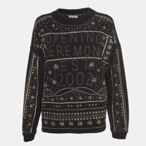 Opening Ceremony  Black Cotton Studded Sweatshirt S