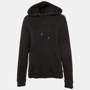 Paco Rabanne Black Cotton Hooded Sweatshirt XL