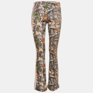 Palm Angels Multicolor Woodland Camo Print Jersey Track Pants XS