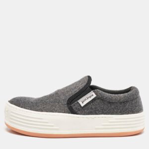 Palm Angels Grey Wood Slip On Sneakers Size 39