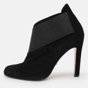 Paul Andrew Black Elastane and Suede Booties Size 39