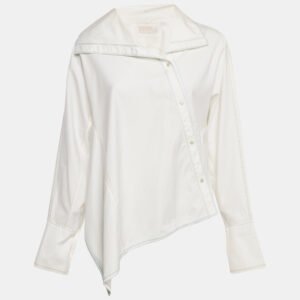Peter Pilotto White Cotton Asymmetric Blouse M