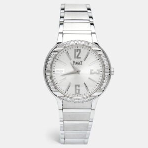 Piaget Silver 18K White Gold Diamond Polo G0A36231 Women's Wristwatch 32 mm
