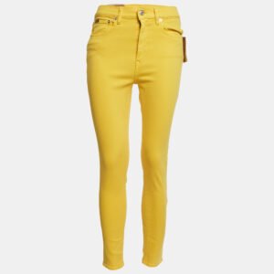 Polo Ralph Lauren Yellow Denim Tompkins Skinny Jeans M Waist 28"