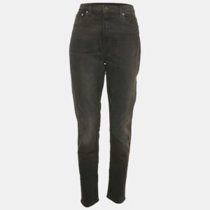 polo ralph lauren black denim skinny high rise ankle length jeans m 30"