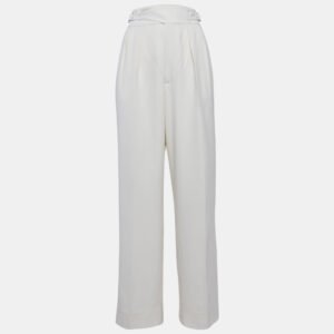 Polo Ralph Lauren Cream Wool Buckle Detail Trousers M