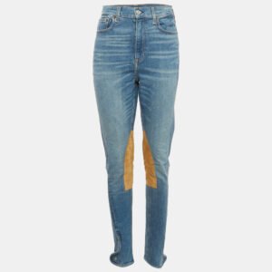 Polo Ralph Lauren Blue Logo Embroidered Denim Jodhpur Jeans M Waist 29"