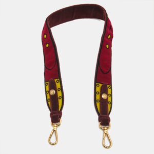 Prada Magenta Velvet Patterned Velour Shoulder Bag Strap