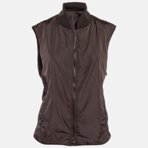 Prada Brown Nylon Puffer Vest XL