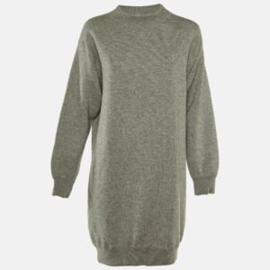 prada grey cashmere knit sweater dress s
