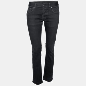 Prada Black Denim Tapered Fit Jeans M