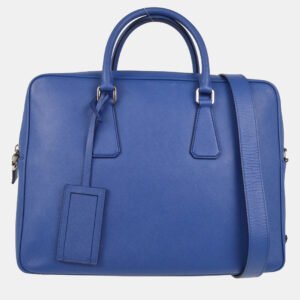 Prada Blue Saffiano Leather 2way Handbag