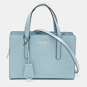 Prada Light Blue Brushed Leather Mini Re-edition 1995 Tote