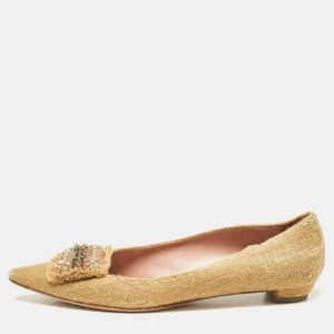 Prada Brown Wool Smoking Slippers Size 38.5