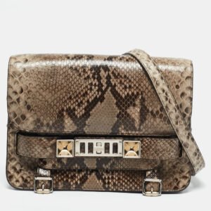 proenza schouler beige python classic ps11 shoulder bag