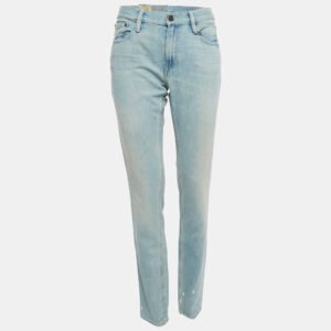 Ralph Lauren Blue Washed & Distressed Stacked Skinny Jeans M Waist 29"