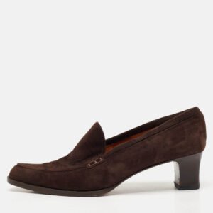 luxury-women-ralph-lauren-used-shoes-p1138767-010 Ralph Lauren Brown Suede Loafer Pumps Size 38