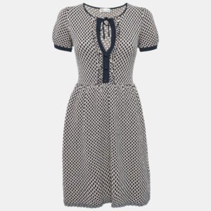 RED Valentino Pink/ Navy Blue Knit Mini Dress M