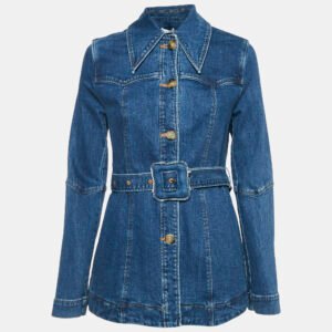 Rejina Pyo Blue Denim Belted Maeve Jacket M