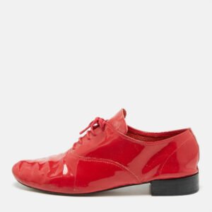 Repetto Red Patent Leather Slip On Derby Size 39