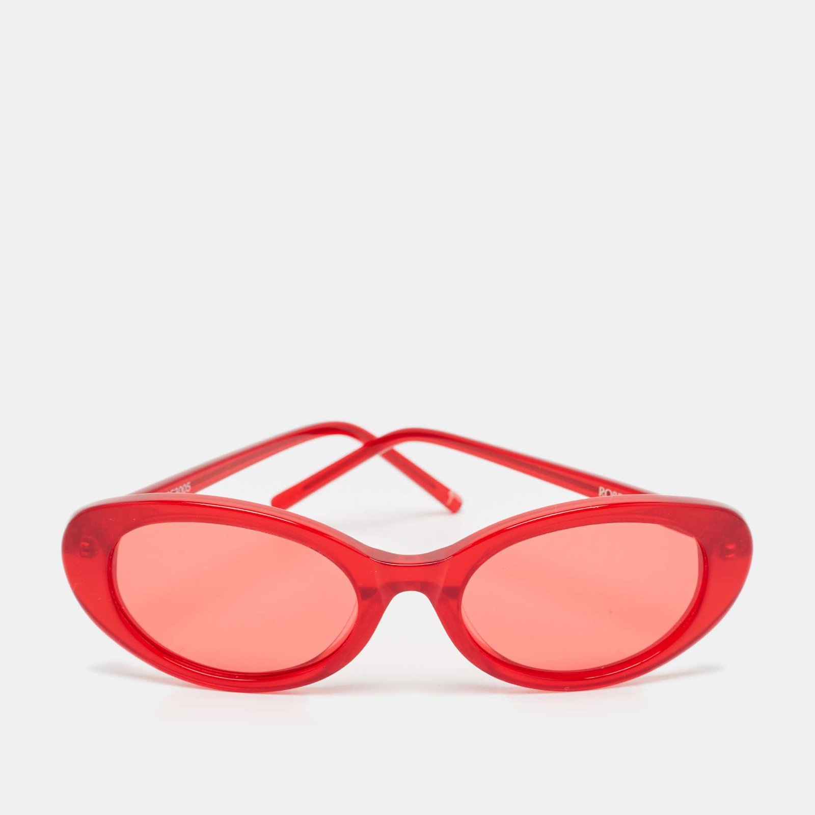 Roberi & Fraud Red Betty Oval Sunglasses