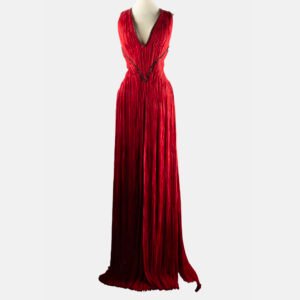 Roberto Cavalli Burgundy Sleeveless Maxi Dress IT 38