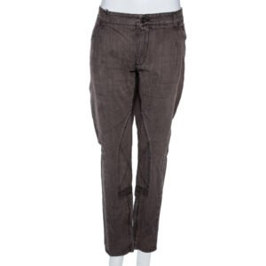 Roberto Cavalli Monochrome Printed Silk Palazzo Pants L