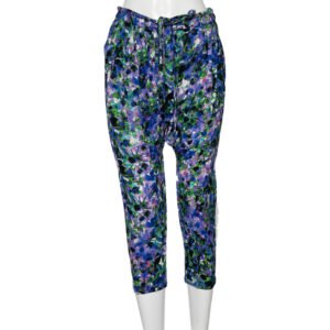 Roberto Cavalli Multicolored Printed Crepe Draped Pants S