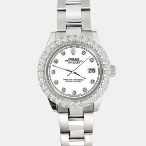 Rolex Custom White 2.25ct Diamonds Stainless Steel Datejust 178240 Automatic Women's Wristwatch 31mm