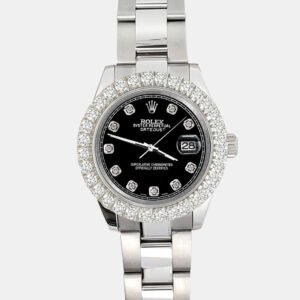 Rolex Custom White 2.25ct Diamonds Stainless Steel Datejust 178240 Automatic Women's Wristwatch 31mm