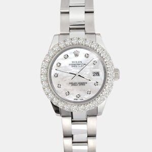Rolex Custom White 2.25ct Diamonds Stainless Steel Datejust  Automatic Women's Wristwatch 31mm