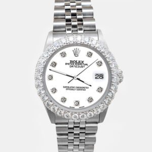 Rolex Custom White 2.25ct Diamonds Stainless Steel Datejust  Automatic Women's Wristwatch 31mm