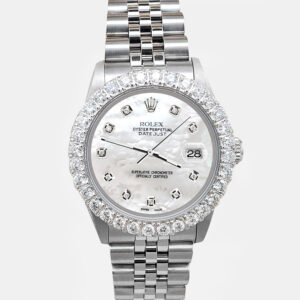 Rolex Custom White 2.25ct Diamonds Stainless Steel Datejust  Automatic Women's Wristwatch 31mm
